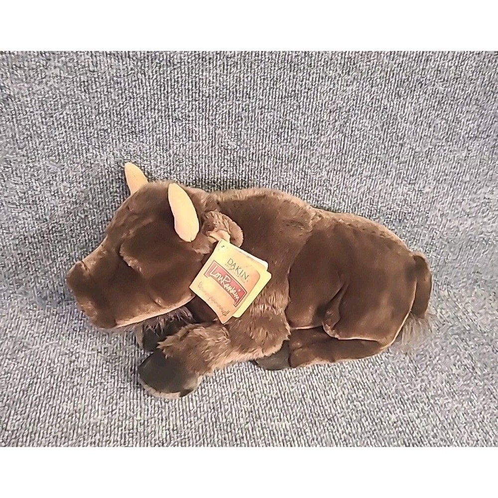 NWT Vintage DAKIN Lou Rankin Horatio Buffalo PLUSH Brown Stuffed Animal